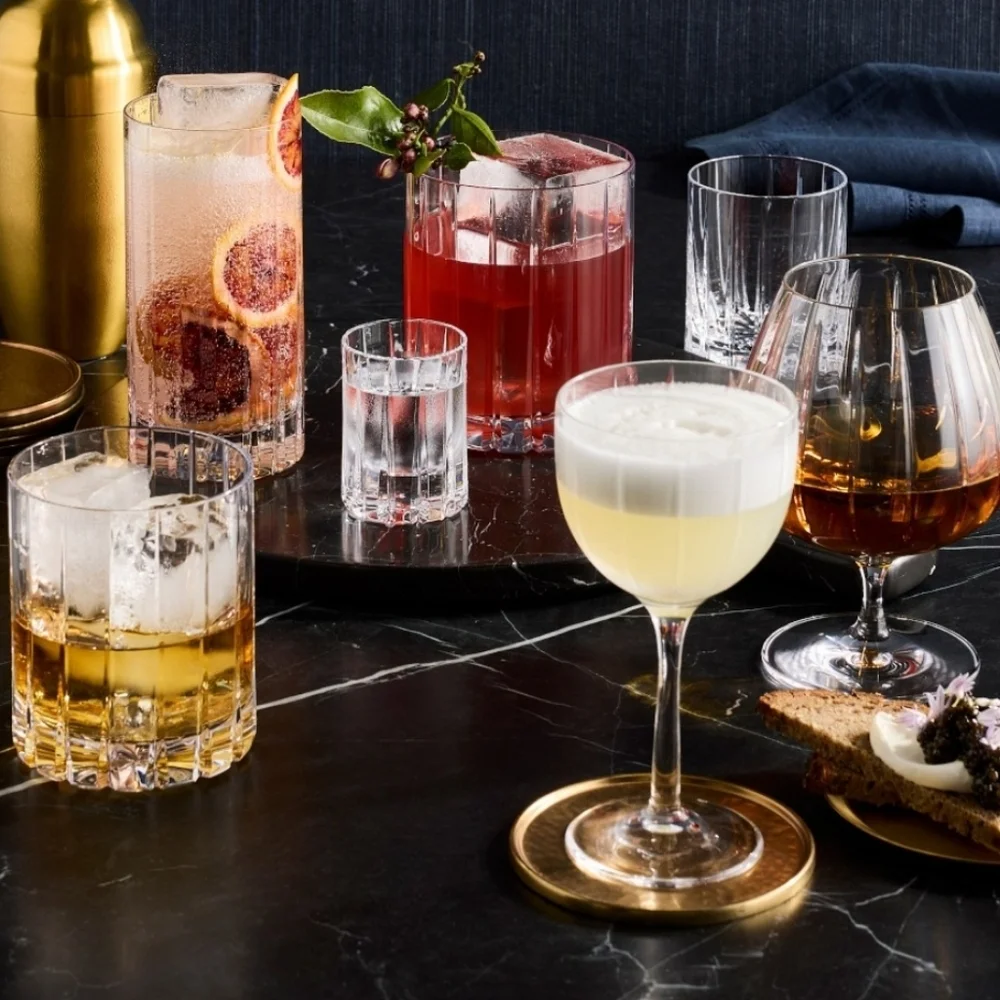 Williams Sonoma Dorset Nick & Nora Hand Cut Crystal Glass, Retail Price $39.95